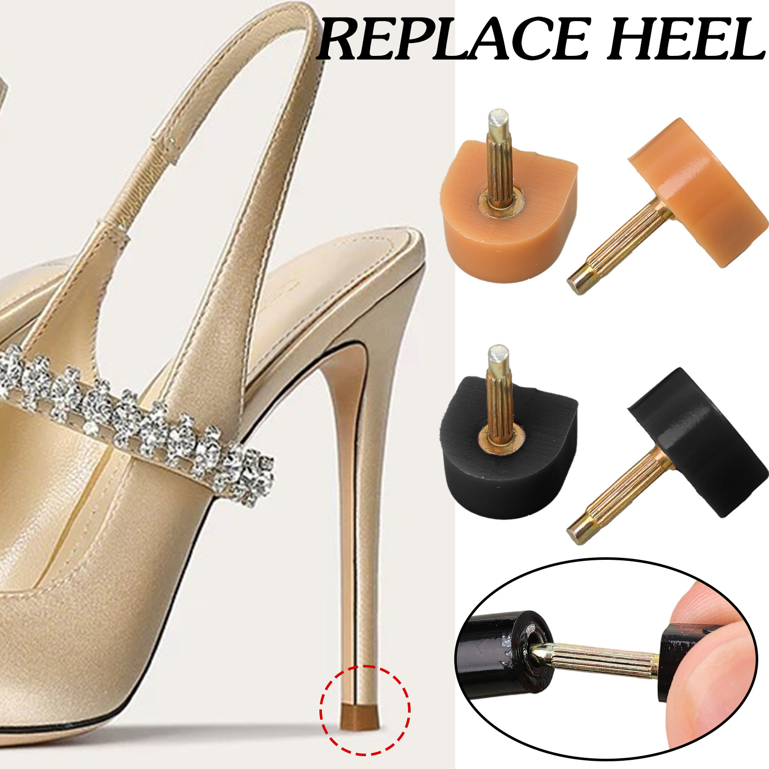 10pcs Heel Repair Tips Pins Sh - Sneaker Care Tips ulasan dan harga